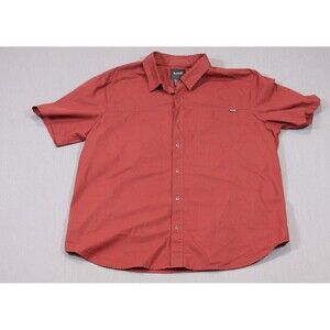511 Tactical Series Shirt Men's Solid Red Short Sleeve Snap Front Size L